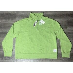 BDG Urban Outfitters Green Quarter-Zip Pullover Sweatshirt XXL NWT 2XL